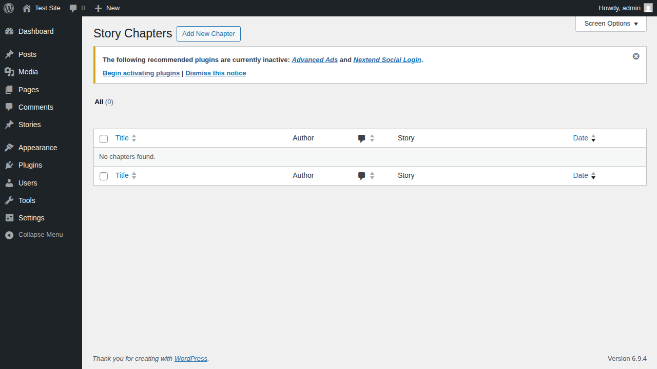 Create Chapter Step 1