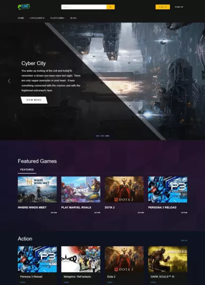 Igame - Modern Game Store & Portfolio