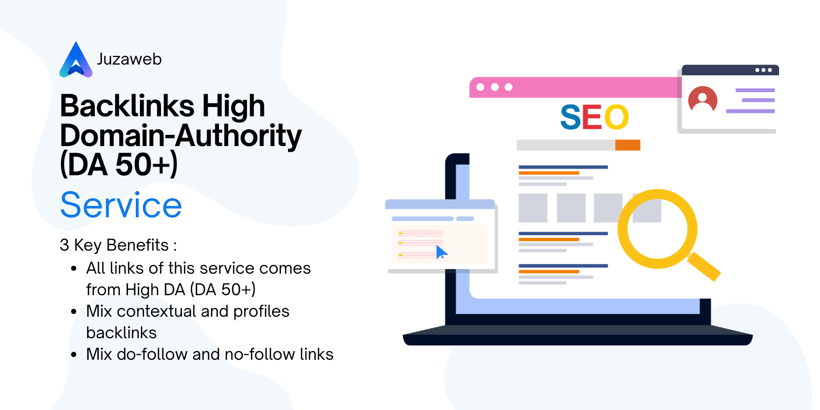 100 Backlinks In Websites High Domain-Authority 50+ (DA 50 to DA 100)